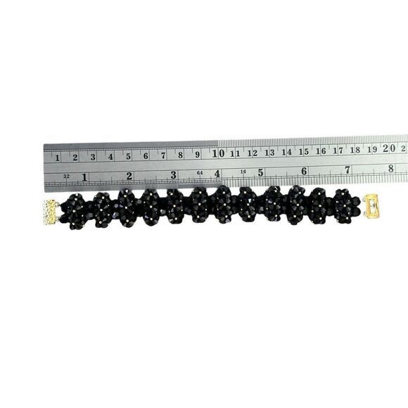 Beautiful Black & Gold Beaded Bracelet - Picture 5 of 7